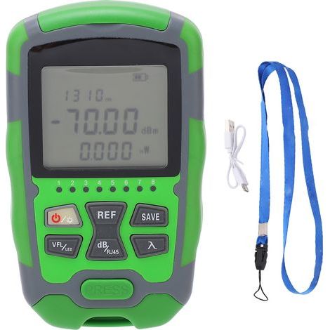 Mini Optical Power Meter, Red Light Fiber Optic Cable Tester with USB Charging 10MW (1/5)