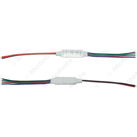 Contrôleur mini LED RGB 12V-24V à 3 boutons avec câble à 4 broches, contrôleur de stroboscope LED (1/4)