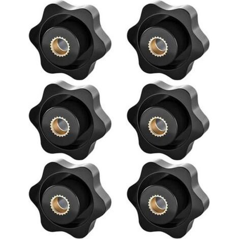 Bouton de Serrage M8, Ecrou Étoile, Bouton de Serrage à Filetage Moleté, Écrou De Serrage M8, 6 Pack (1/5)