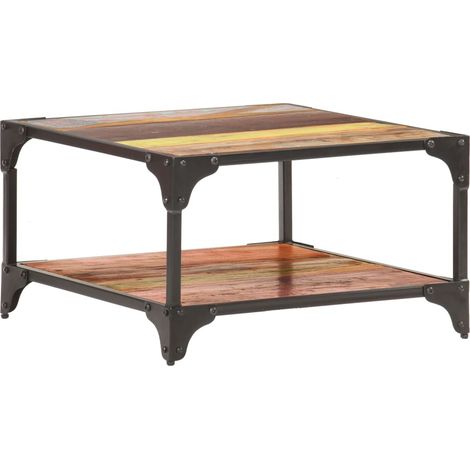 Table basse Table de salon Bout de canapé 60x60x35 cm Bois de récupération massif 26189 (1/5)