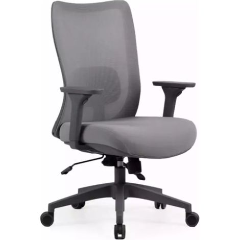 Fauteuil de bureau pivotant ergonomique gris en mesh avec TILT multibloc, soutien lombaire MAIA
