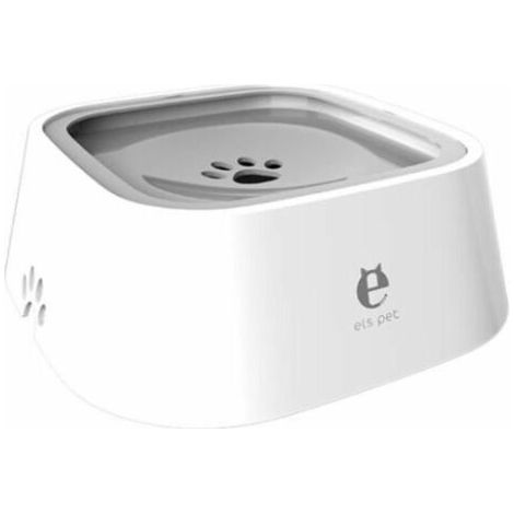 Bol d'eau pour animaux de compagnie Bol chien Bol d'eau flottant abreuvoir bol à boire mangeoire d'eau fontaine à boire 1L blanc (1/5)