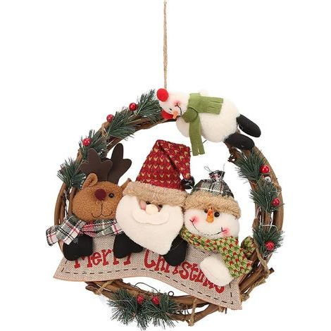 Reichhaltige Rollen mit Weihnachtsmann-Armband, Schneemann und Rentier-Türdekoration (1/5)
