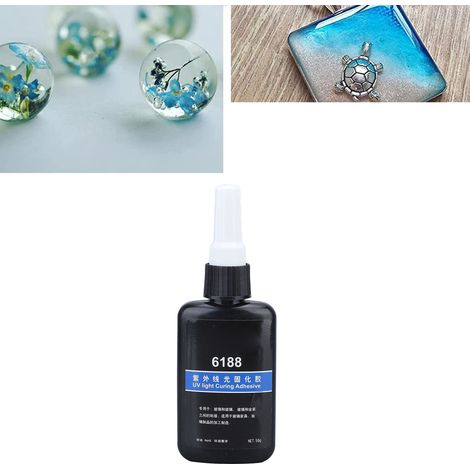 Adhésif UV transparent pour métaux, polymérisable aux UV, 50 g (1/5)