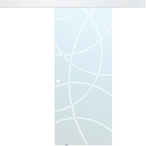 Porta scorrevole esterno muro H205 x L93 cm in Vetro temperato - HEIDI (1/5)