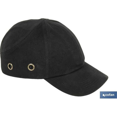Casquette de sécurité noire en ABS avec conception ventilée pour une absorption optimale des chocs (1/4)