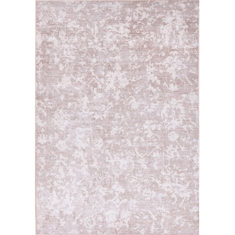 Alfombra moderna 140 x 200 cm de tela sala de estar dormitorio apto para calefacción por suelo radiante base antideslizante beige Tarsus