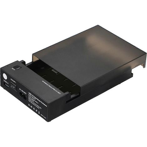Boîtier portable pour disque dur SSD 2,5 pouces/3,5 pouces avec port USB 3.0 et prise de sauvegarde UASP (1/5)