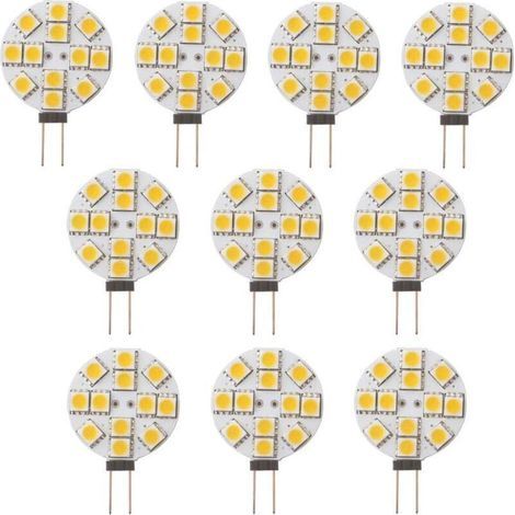 10x Ampoule LED G4 Non dimmable Blanc Chaud 2700K 180 ° Faisceau Ampoule de lumière Remplacement 20W Lampe halogène pour Cuisine Camping-Car RV remorque Bateau DC 12V de Remplacement-Muntra (1/5)