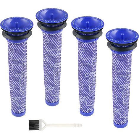 Ersatzfilter für die kabellosen Staubsauger Dyson V6, V7, V8, DC58 und DC59 Animal Absolute: 4 waschbare Vorfilter, kompatibel mit der Referenznummer 965661-01.