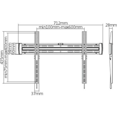 Support Mural Fixe - Ecrans: 40''/70''-pm: 50 Kg-vesa Max 600 X 400 - Mbg France (1/3)