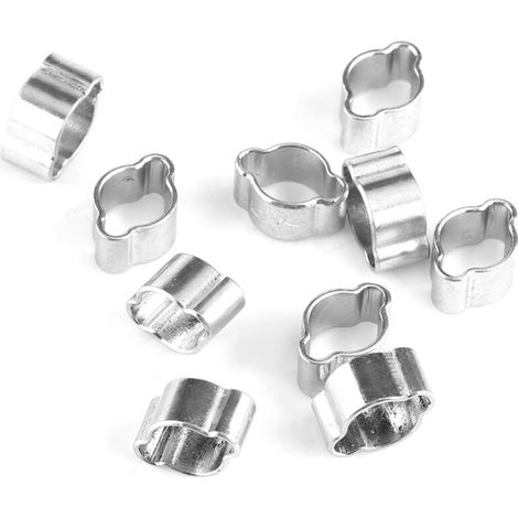10 abrazaderas de manguera de hierro galvanizado de doble oreja, de 5 a 23 mm, para línea de combustible Fule (5 a 7 mm) -Crezuo