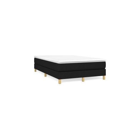 Sommier à lattes de lit avec matelas Noir 120x200 Tissu (1/5)
