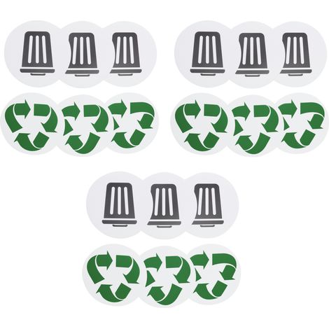 18 étiquettes environnementales recyclables, autocollantes et imperméables pour la maison et l'extérieur (1/5)