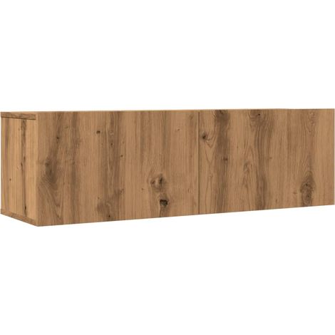 Mobile TV a parete scaffale per televisione multimediale televisione buffet sala da pranzo soggiorno camera da letto 2 pezzi rovere artigianale 100 x 30 x 30 cm marrone 020028977