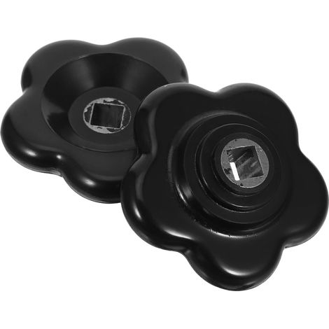Poignée de Vanne en Bakélite Noire 2 Pièces avec Trou Carré 8x8mm (1/5)