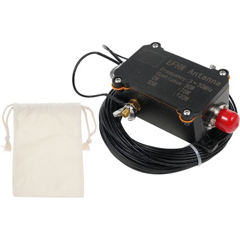 Antenne EFHW 3-30MHz 1:49 Large Bande Portable Sac Inclus Câble 20m Puissance 120W SSB Compacte Robuste Installation Facile (1/4)