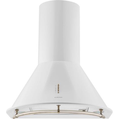 Klarstein – Hotte aspirante rétro inox 60cm 610 m³/h – Classe A – Cheminée télescopique – Éclairage LED – Entretien facile