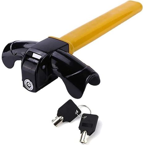 Antivol Voiture Serrure de Volant de Voiture pour Voiture Camion Caravane,Voiture Anti-vol rétractable en Forme de T Serrure A476