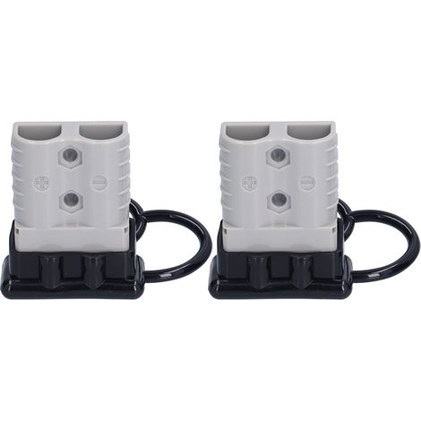 Connecteur d'alimentation 120 A 600 V, robuste, léger et durable, à connexion/déconnexion rapide, pour batterie (gris). (1/5)