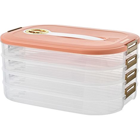 Boîtes de conservation alimentaire, boîtes de rangement pour raviolis, boîtes de congélation rapide multicouches de qualité alimentaire (1/5)