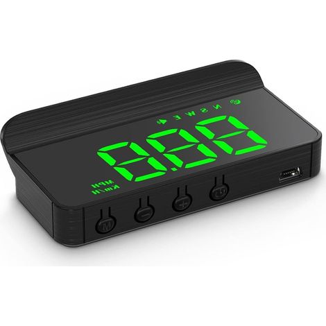 Head-Up Display para coches, HUD, Se puede montar en el parabrisas, Velocímetro GPS, Indicador de velocidad, Apto para todos los coches (1/5)