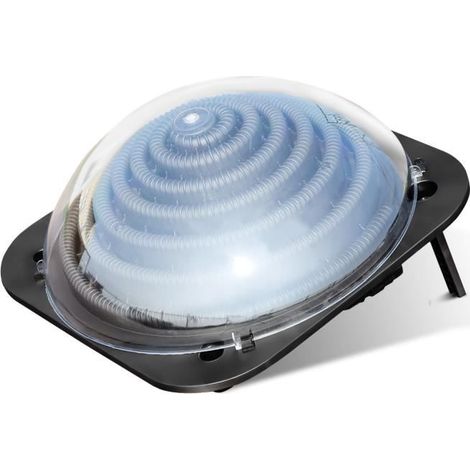 COSTWAY Solar-Poolheizung 98 x 37 cm aus PP, PC, PE mit 2 klappbaren Stützen zur Erhöhung der Wassertemperatur