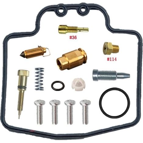 Vergaser Reparatursatz für YP150E 2002 150cc Schwimmer Kolben Basic Kit Passend für YP150E Einzylinder Hauptdüse 114 Pilotdüse 130 Nitril-Dichtungen POM-Teile kraftstoffbeständi (1/4)