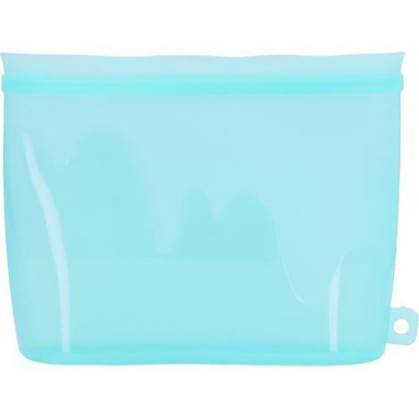 Sachet de Congélation Réutilisable 1500ml en Silicone Alimentaire, Étanche à Double Fermeture Éclair