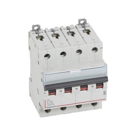 Disjoncteur DX3 6/10kA-C 4P 10A