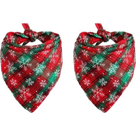 Pack Jul Hund Bandana Katt Bandana Buffel Check Flanell Haklappar Form1 (1/5)