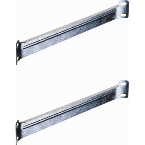 Lot de 2 raidisseurs d'angle de lit plat 385mm – Acier renforcé – Fixation facile – Support pour cadre à lattes (1/2)