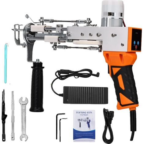Pistolet à tufting électrique, tissage haute vitesse, capacité de double poil, chameau (1/2)