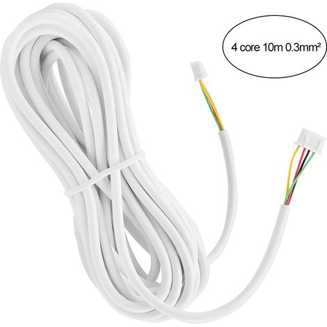 Câble de sonnette d'interphone, câble stable et fiable à 4 cœurs de 0,3 mm² de 10 m pour accessoires de système de visiophone (1/4)