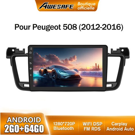 AWESAFE Autoradio Android 13 pour Peugeot 508 (2012-2016) 2Go+64Go 9 ''Écran Tactile GPS Carplay Android Auto WiFi DSP FM (1/5)