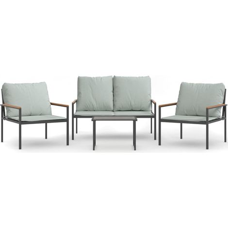 Maison Exclusive - 4-tlg. Garten-Lounge-Set mit Kissen Anthrazit (1/5)
