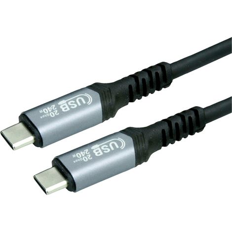 Value USB-Kabel USB4® USB-C® Stecker, USB-C® Stecker 2.00 m Schwarz Geschirmt 11.99.9087