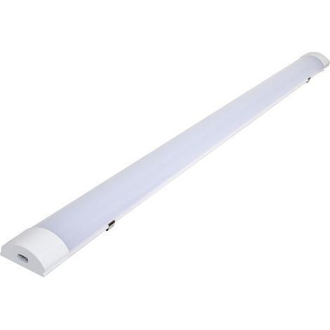 Réglette LED extra plate Line Luminaire LED étanche tubes LED interconnectable traversante Blanc Neutre IP65 Plafonnier LED 18W 60cm