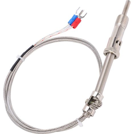 Sonde thermocouple type K à ressort de compression avec câble blindé pour applications industrielles - 1 mètre (1/5)