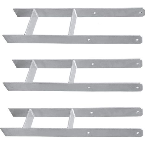 Randaco 2X H-Anchor Post Support Carport Post Anchor zincato a caldo durevole 101MM (1/5)