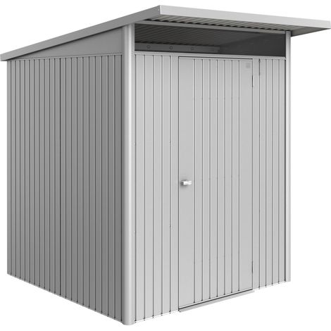 casetta da giardino biohort "avantgarde eco mis.a1" in acciaio zincato grigio quarzo metallizzato con porta battente semplice 180x220x218 cm - cod. 19610 (1/3)