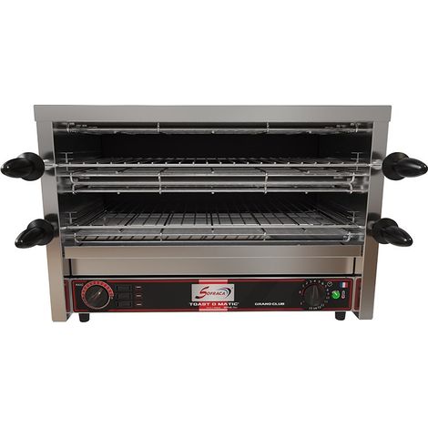 Toaster multifonctions avec régulateur - Grand Club - 2 étages - 400 V - long. 627 mm - Sofraca