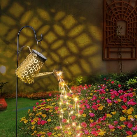 Arrosoir Solaire Extérieur Guirlandes Lumineuses Décoration Jardin, Solaire Arrosoir avec 64 LED Lumiére, Lampes Solaires Étanche pour Chemin, Cour, Chemin, Jardin, Arbre (1/5)