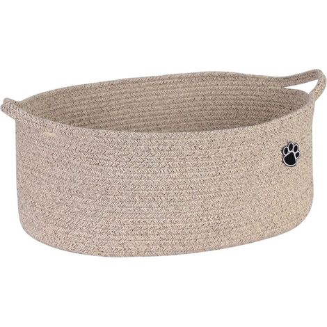 Panier de rangement pour objets divers, panier de rangement multifonction, panier tressé pliable, pour le salon et la chambre (1/5)