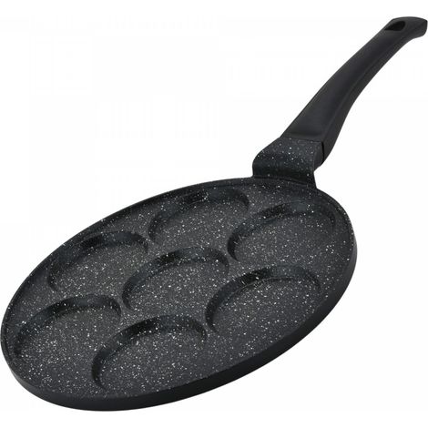 Herzberg hg cp267ho sarten para crepes y crepes revestida de marmol de 26 cm - 7 ranuras lisas