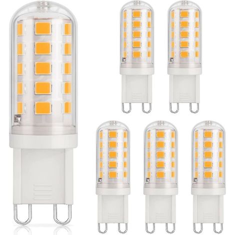 CREA 6pcs G9 Led Bulb 3w,430lm,40w Halogen,warm White 3000k,220-240v,cri85,non-dimmable,saving,ceramic Base,standard G9 (1/4)