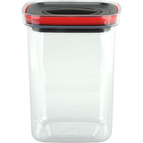 Boîte de conservation alimentaire hermétique de cuisine, récipient transparent avec couvercle pour riz mélangé, noir, 1300 ml