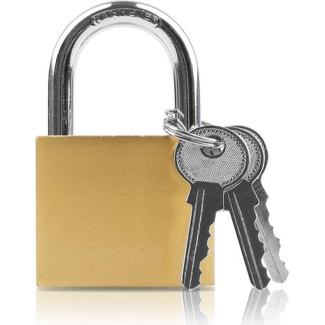 Cadenas 48mm robuste et étanche avec 3 clés pour extérieur et intérieur (1/5)