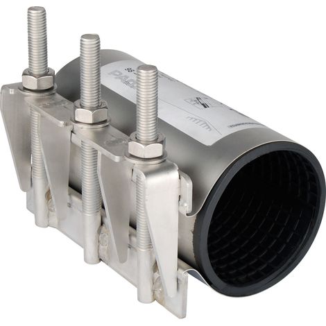 Collier de réparation inox 3 tirants type AB joints EPDM - Série 1407 Ø60/68