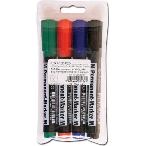 Pennarello indelebile B, 4 colori